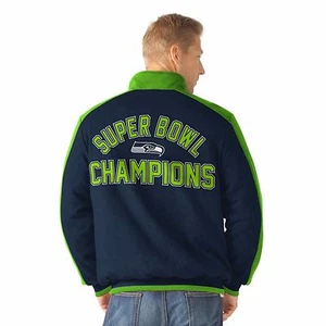Seattle Seahawks Super Bowl Champions Classic Commemorative Fleece Jacket G-III - Picture 1 of 2