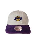Mitchell & Ness Los Angeles Lakers Dad Hat Strapback Cap Tan/Purple One Size New
