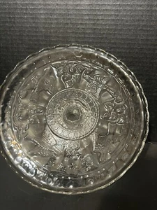 Bird and Strawberries INDIANA GLASS 9 1/4” Round scallop edge Cake Stand Plate - Picture 1 of 9