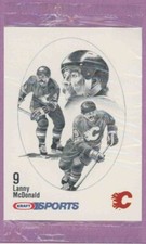1986 86-87 KRAFT SPORTS DRAWINGS ODDBALL FLAMES LANNY MCDONALD #3 CELLO SEALED