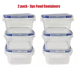 6 Pcs Food Storage Containers with Snap on Lid Small Snack Salad Condiments Mini - Picture 1 of 12