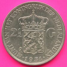 1931 Netherlands 2 1/2 Gulden Silver Coin (25 Grams .720)
