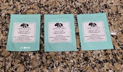 3x Origins Out of Trouble 10 Minute Mask to Rescue problem skin 0.17oz Sample Sz - Image 1 of 2