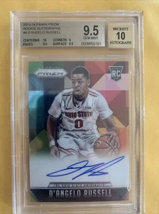 2015 Panini Prizm D'Angelo Russell RC Rookie AUTO BGS 9.5/10 AUTOGRAPHED - Picture 1 of 1
