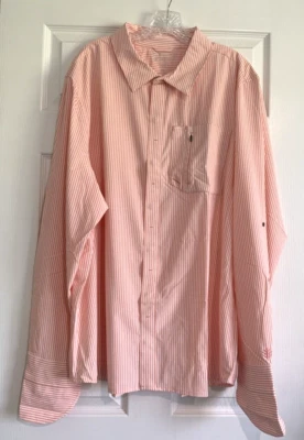 Camisa Inteligente Coolibar UPF 50 Fiera Para Hombres XXL Blanco Melocotón Rayas Manga Larga Nueva con Etiquetas Foto 1 de 4