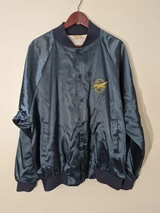 Vintage Rare NASA Auburn Sportswear Blue Satin Jacket Size XL - Picture 1 of 4