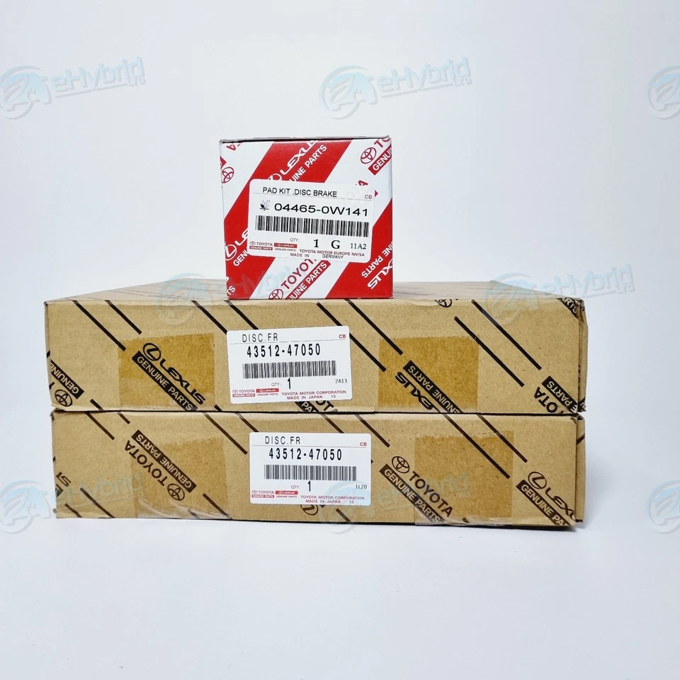 Genuine Lexus CT200H Front Discs & Pads 2011-2017 Oem 43512-47050 & 04465-0W141 - Image 1 of 1