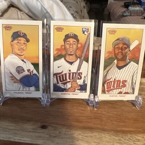 3 - 2021 Topps T206 Minnesota Twins Jorge Polanco Nick Gordon RC Torii Hunter