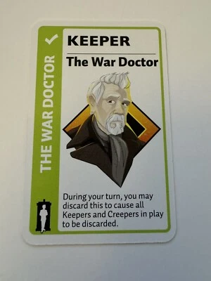 Tarjeta promocional The War Doctor Fluxx GenCon Looney Labs Dr Who Foto 1 de 2