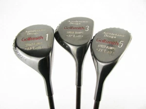 Set of 3 Golfsmith Aerodynamic Design Speed Bumps Woods #1, #3, #5 with Graphite - Picture 1 of 9