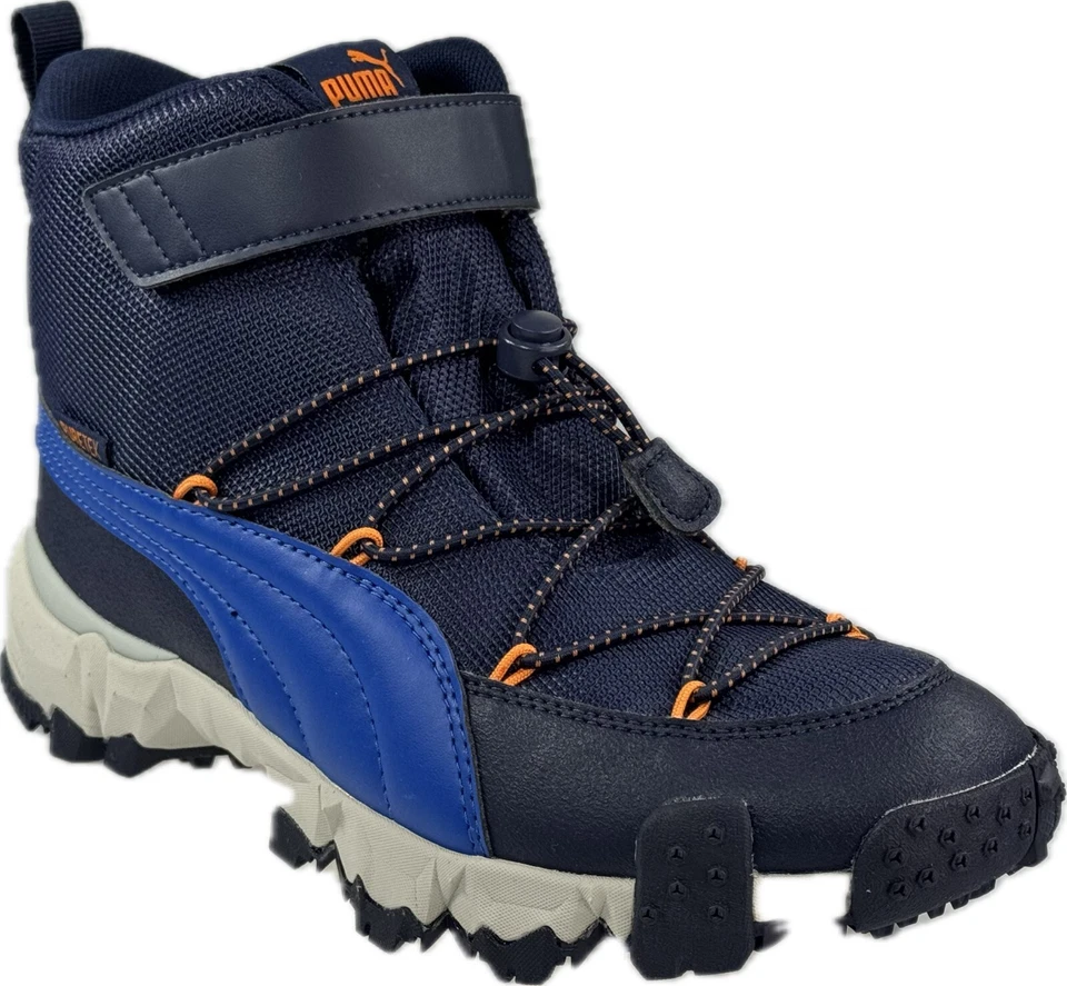 PUMA Maka Puretex V JR Blue Outdoor Winter Boots BOY'S SZ 5.5Y, 6Y, 19291101 - Image 1 of 4