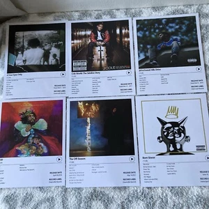 J Cole Album Covers On Gloss Photo Print 8x10  Set Of 6 - Picture 1 of 7