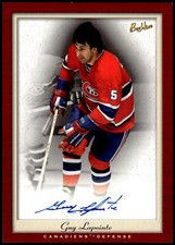 2005-06 BE A PLAYER JUMBO 5X7 SIGNATURE Guy Lapointe Auto Montreal Canadiens