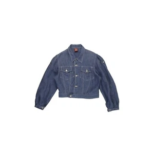 Genuine Jean Paul Gaultier Jeans Women Denim Shortened Sleeves Jacket fits M/L - Picture 1 of 8