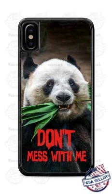 Panda Bear Don't Mess Custom Phone Case Cover For iPhone Samsung Google LG etc - Image 1 of 4