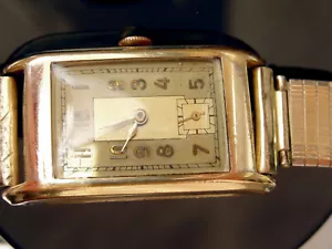 Orologio da polso uomo Luxury Laco Art Deco Tank Panzer funziona, placca oro spessa - Foto 1 di 21