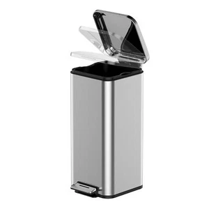 8 Gallon Step Trash Can Stainless Steel Step Pedal with Removable Inner Bucket - Picture 1 of 7
