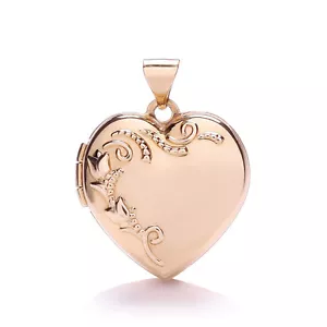 Rose Gold Heart Locket 18" Chain Two Photograph Hallmarked British Made - Picture 1 of 1