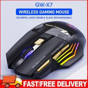 GW-X7 7 Tasten wiederaufladbare RGB Wireless Mute ergonomische Gaming-Maus - Bild 1 von 8