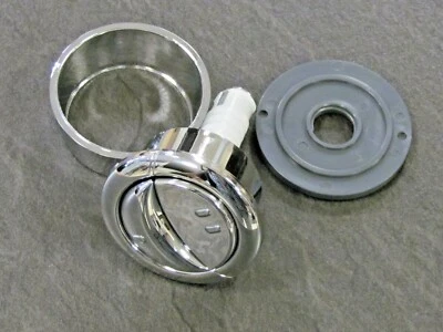 FLUSH BUTTON WIRQUIN JOLLYFLUSH GREY NUT CABLE OPERATED DUAL FLUSH PUSH  - Image 1 of 4