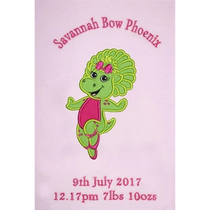 Baby Bop Personalised & Applique Super Soft Fleece Baby Blanket - Picture 1 of 4