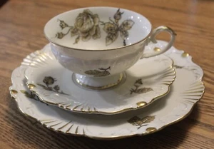 Taza de té, platillo y postre vintage de porcelana Reichenbach Carstens #14 - Imagen 1 de 13