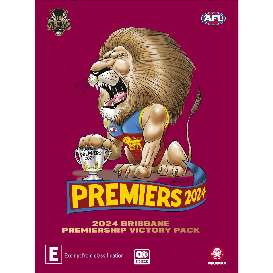 2024 AFL Premiers Brisbane Lions DVD | Victory Pack NEW - image 1 of 2