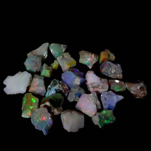 27,45 Cts. Welo Fire opale etiope 100% naturale fantasia grezzo lotto pietre preziose sfuse - Foto 1 di 4