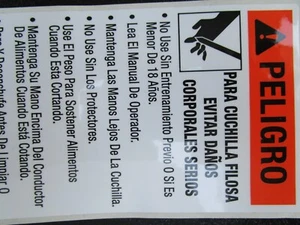 NEW GLOBE CHEFMATE WARNING STICKER OEM# 82 (SPANISH) - Picture 1 of 1
