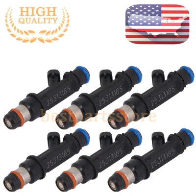 6* Fuel Injectors For Chevy Trailblazer GMC Envoy 4.2L 2002-2004 25313185 4G1661 Foto 1 de 4