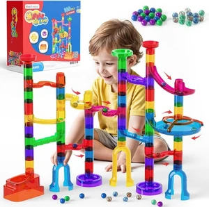 109-Piece Marble Run Set - STEM Building Blocks Toy for Kids Ages 3-12 - Picture 1 of 6