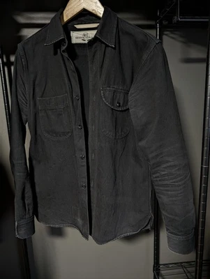Rogue Territory Denim Shirt Button Up Black Selvedge Size Small - Image 1 of 4