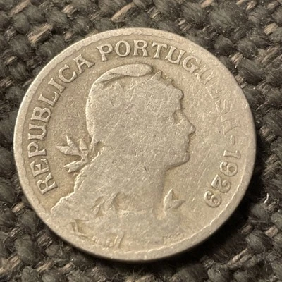 1929年葡萄牙1埃斯库多硬币 — 第 1/2 张图片