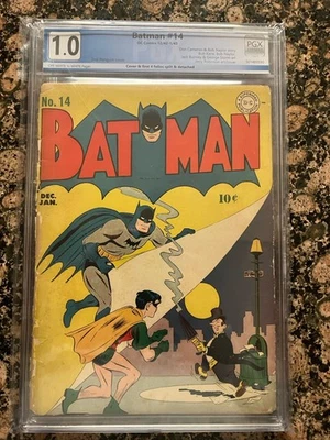 Batman 14 1.0 DC Golden Age Mega Key 1st Penguin Cover In Title Comic CGC PGX - Image 1 of 3