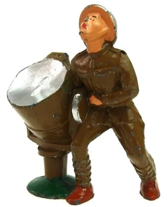 Vintage 1930er Manoil #47 WWI Flugabwehr Suchscheinwerfer Operator Bleisoldat sehr guter Zustand - Bild 1 von 2