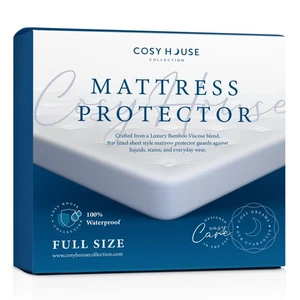 Luxury Mattress Protector - Blend of Rayon Derived from - College Dorm Room E... - Foto 1 di 7