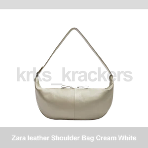 Zara leather Shoulder Bag Cream White - Picture 1 of 4
