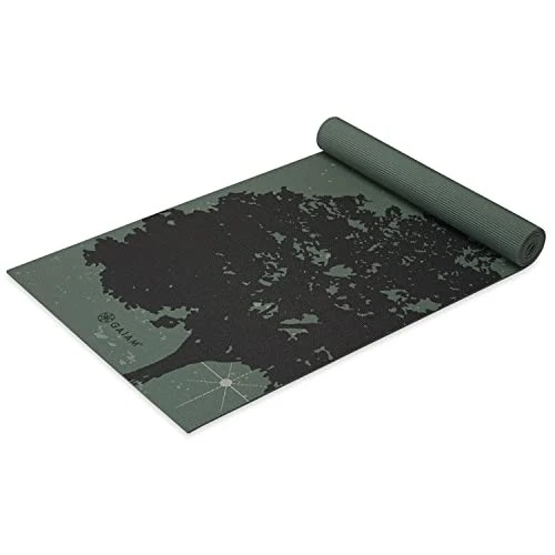 Gaiam Yoga Mat - Premium 6mm Print Extra Thick Non Slip Exercise & Fitness Mat - Image 1 of 4