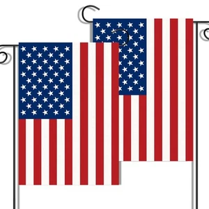 2 Pack American Flag Garden Flags 12” x 18” Double-Sided Patriotic Garden Fla... - Picture 1 of 7
