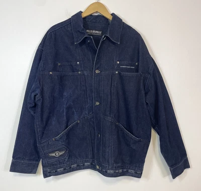 Jaqueta jeans masculina azul Pelle Pelle Marc Buchanan tamanho G - Imagem 1 de 4