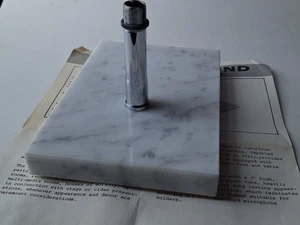 Atlas Sound DS-1 Executive Mic Desk Stand Italian Marble Vintage Audio NIB NOS - Picture 1 of 10