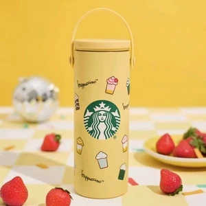 NUEVO vaso Starbucks Frappuccino Party 16 oz acero inoxidable - taza de viaje con mango - Imagen 1 de 7