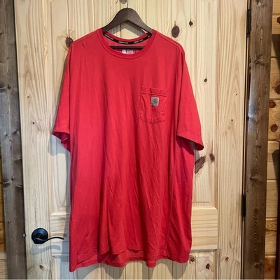 Carhartt Force Relaxed Fit Pocket Tee Short Sleeve Shirt Men's Size 3XL Tall Red - Image 1 of 4