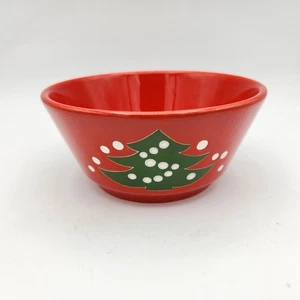Waechtersbach Christmas Tree Coupe Soup Cereal Bowl 5 Inch Red Germany  - Picture 1 of 7