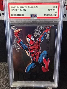 2022 Marvel Metal Universe S-M #64 - Spider-Man - PSA 8 - Picture 1 of 2