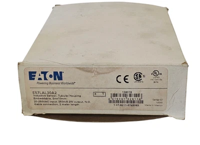 NIB EATON E57LAL30A2 INDUCTIVE SENSOR 20-250VAC 2 METER LENGTH CABLE - Image 1 of 4