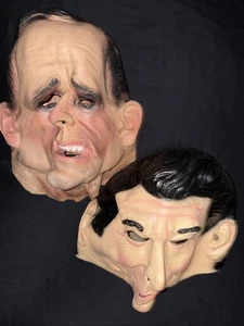 Vintage Ronald Reagan, & George H W Bush Rubber Face Mask Former President - Picture 1 of 11