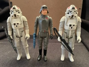 Star Wars Vintage 1980 Hoth AT-AT Commander & 2 Drivers Original Complete Kenner - Picture 1 of 17