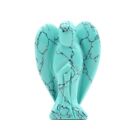 1.5" Angel Carved Blue Turquoise Stone Aura Charm Ornament Gemstone Bead 1pcs