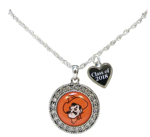 Custom Oklahoma State Cowboys Class of Years 2017-2025 Graduation Necklace OSU Cover